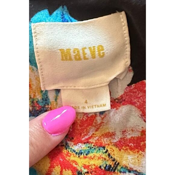 Maeve By Anthropologie Floral Hawaiian  Island Buttondown Blouse/Shirt, Sz 4 - Picture 10 of 10